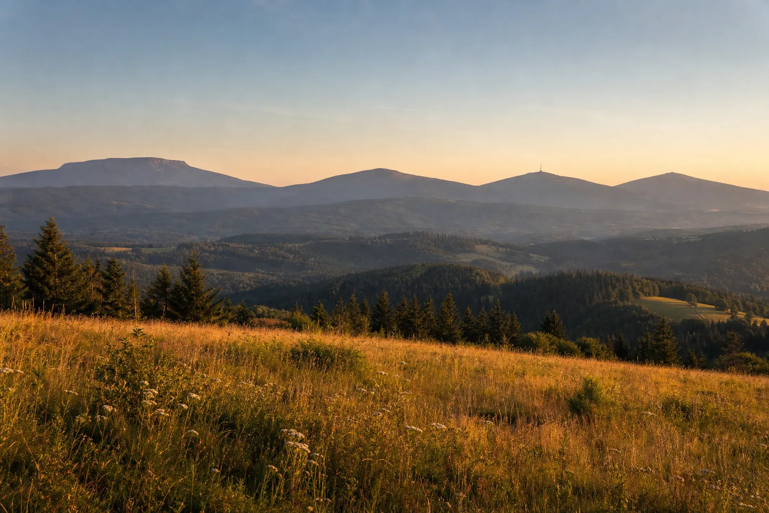 Beskidzka Korona Czterech — Babia Góra, Pilsko, Skrzyczne, Klimczok w panoramie